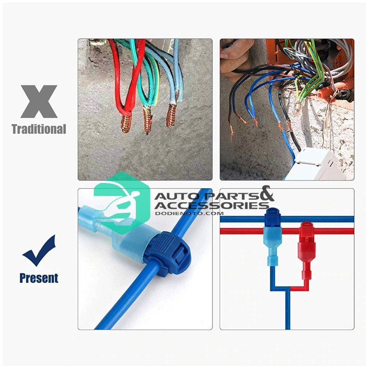 Đầu nối tín hiệu dây điện nhanh - GÓI 50 CÁI