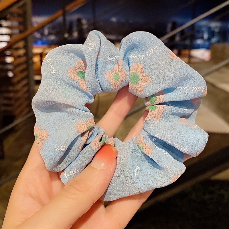 XẢ HÀNG Vòng/Dây buộc tóc scrunchies họa tiết hoa nhí phong cách Hàn Quốc XPK356