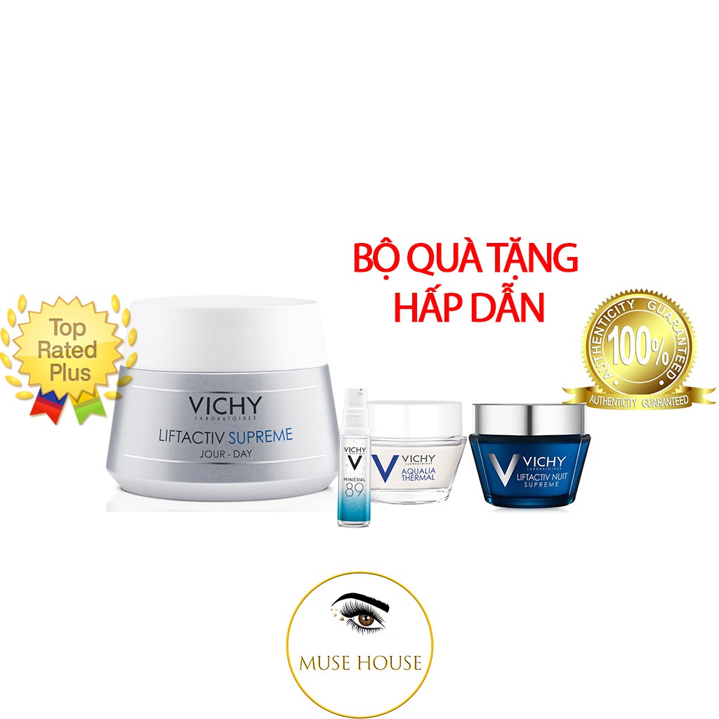 Kem dưỡng ngăn ngừa dấu hiệu lão hóa, làm săn da (ban ngày) Vichy Liftactiv Supreme Day 50ml- MUSE HOUSE