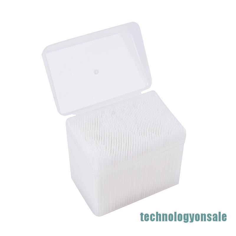 Set 1100 tăm nhựa vệ sinh răng miệng thiết kế 2 đầu
