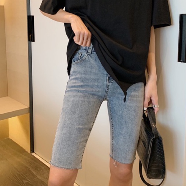 Quần jean ngố / lửng BIG SIZE lưng cao, co dãn mạnh đẹp
