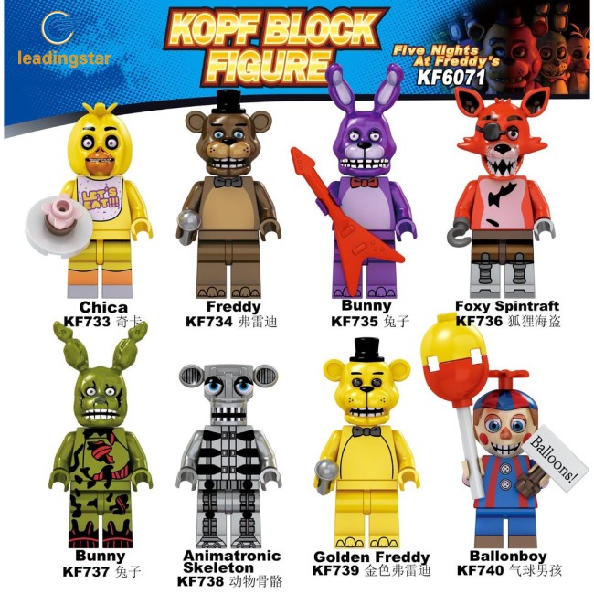 Leadingstar  Đồ Chơi Xếp Hình Lego FNAF Foxy Chica Bonnie Five Nights At Freddy