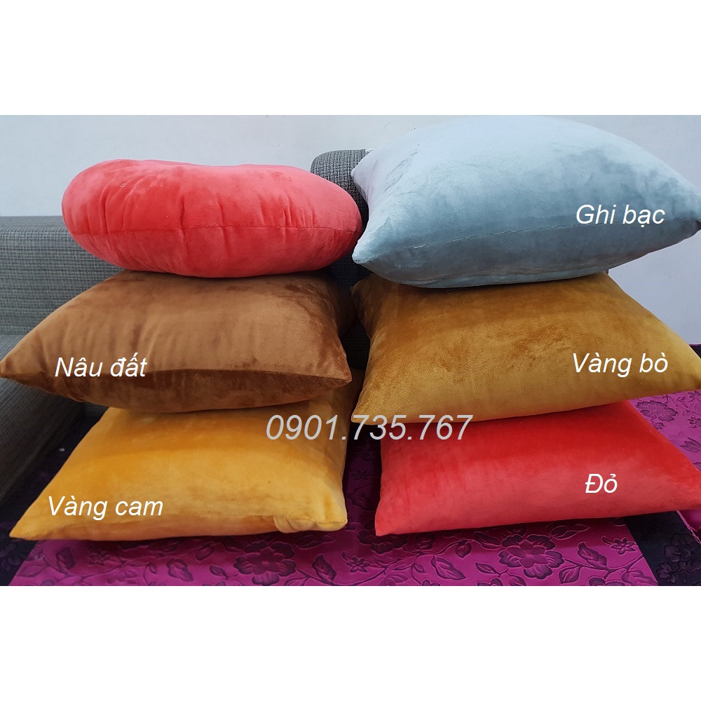 Gối Tựa lưng ghế Sofa Vải nhung 48x48cm