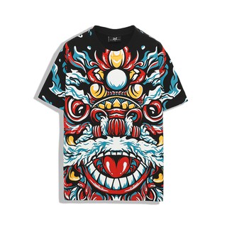 Áo Thun Cổ Tròn Nam INF Con Lân Đen, Chất Thun Cotton Co Giãn Dày Dặn, AT010543, SOMEHOW