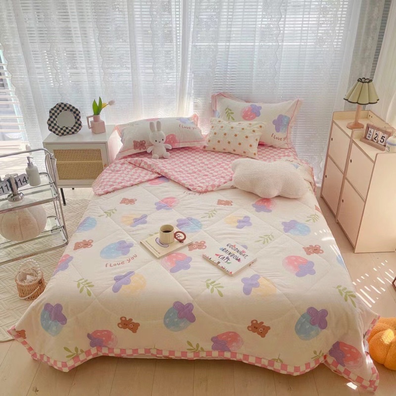 Set Chăn Ga Gối Cotton Living Chăn Chần Bông - Nhiều Hoạ Tiết (shinbedding)