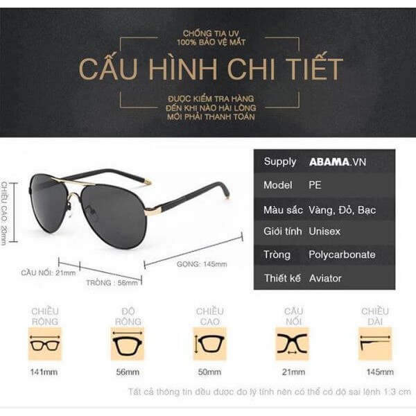 [KÍNH RÂM] Kính mắt thời trang cao cấp chống tia UV400% mẫu P372 kính mát nam nữ chống lóa | BigBuy360 - bigbuy360.vn