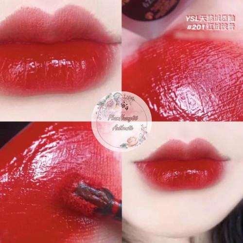 [Chính Hãng] Son Kem YSL 201 Rouge Tatouage Đỏ Cam - Velvet Cream