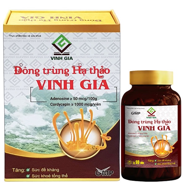 Viên nang Đông trùng hạ thảo Vinh Gia, hỗ trợ bổ phế, nâng cao sức đề