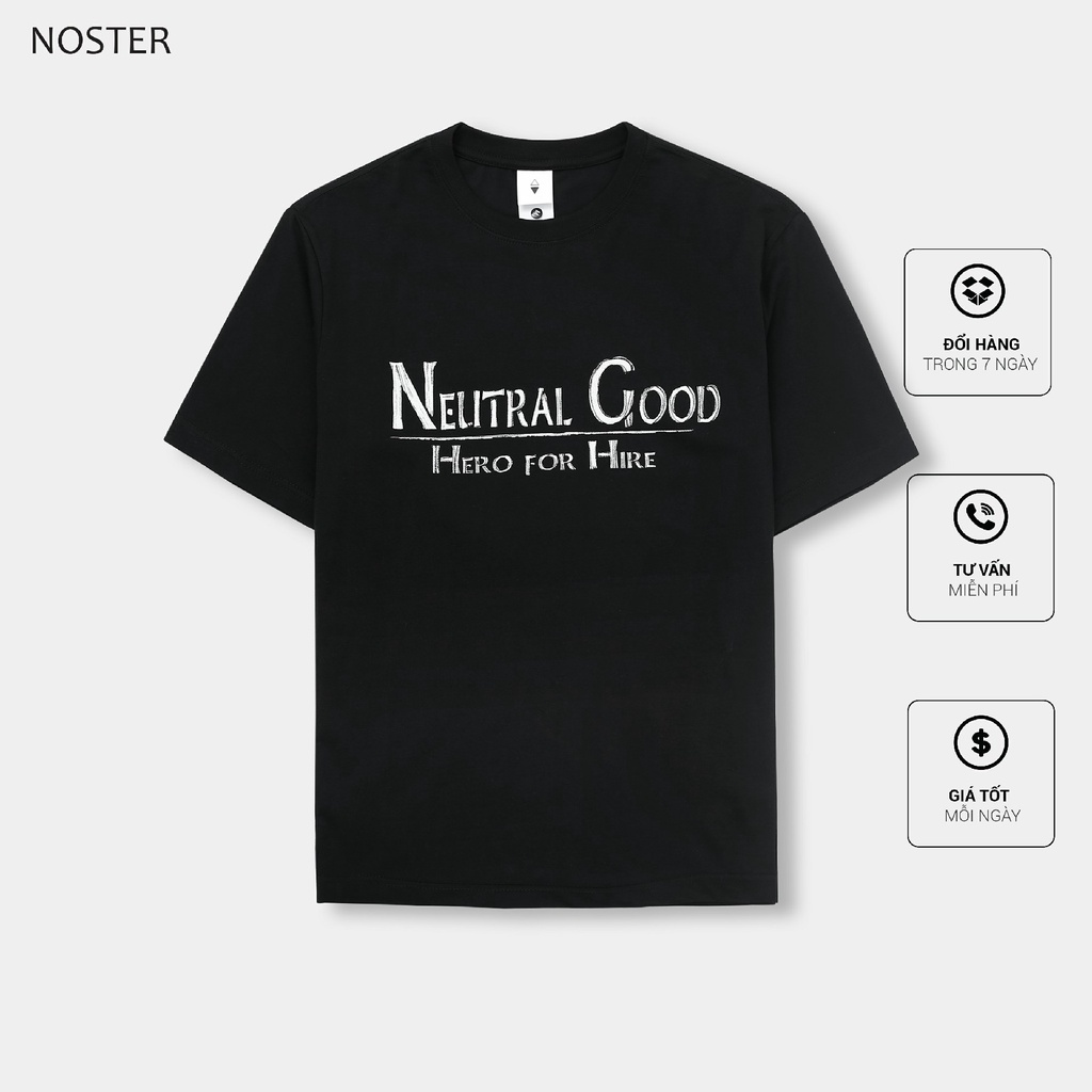 Áo phông họa tiết chữ Neutral Good, chất vải cotton, phom dáng hàn trẻ trung, năng động mã AP22091