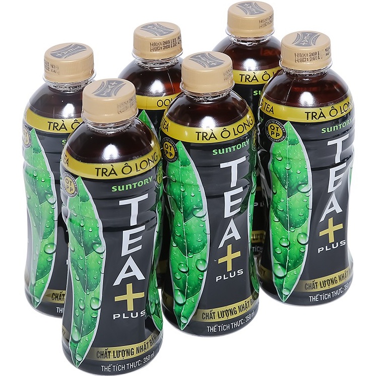 Lốc 6 chai TRÀ OLONG TEA+ / OLONG KHÔNG ĐƯỜNG / VỊ CHANH TEA+ PLUS CHAI 455ML