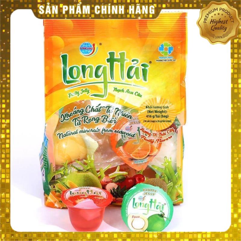 Thạch Rau Câu Trái Cây chanh dây Long Hải túi 416g