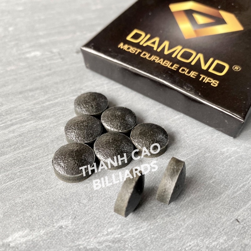 Hộp 50 Viên Đầu Da Trâu Siêu Bền 13mm | Đầu Cơ Bida Diamond Chơi CLB