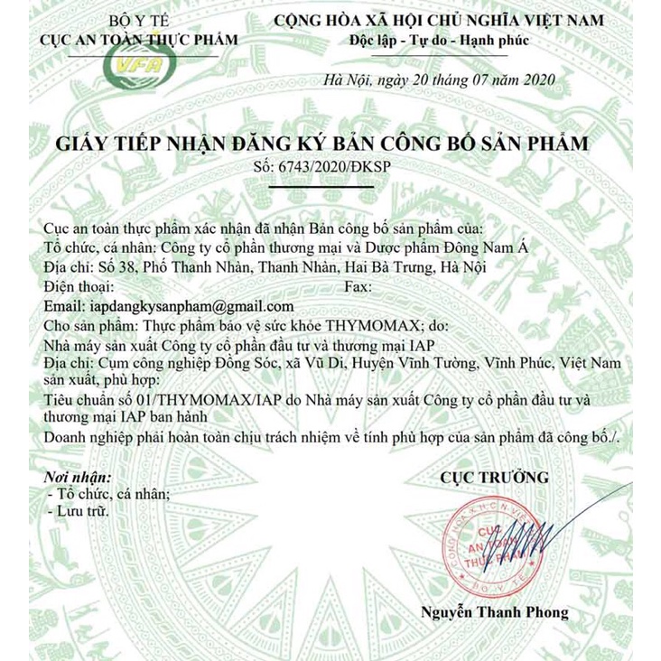 THYMOMAX TĂNG CƯỜNG SỨC ĐỀ KHÁNG CHO BÉ