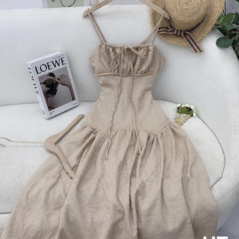 Đầm 2 dây dáng dài nudi cúp ngực bo eo xoè đuôi cá gợi cảm hàng loại 1 form dáng chuẩn tôn body