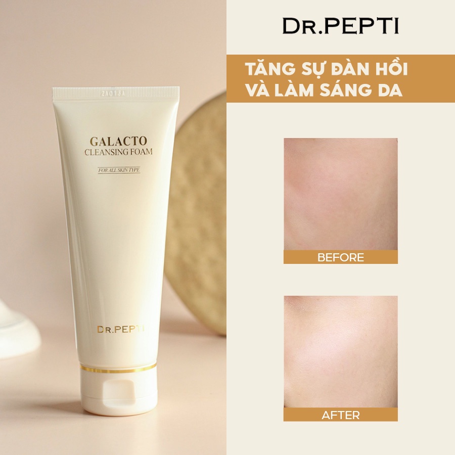 Sữa Rửa Mặt Tạo Bọt Dr.Pepti Galacto Cleansing Foam 110ml