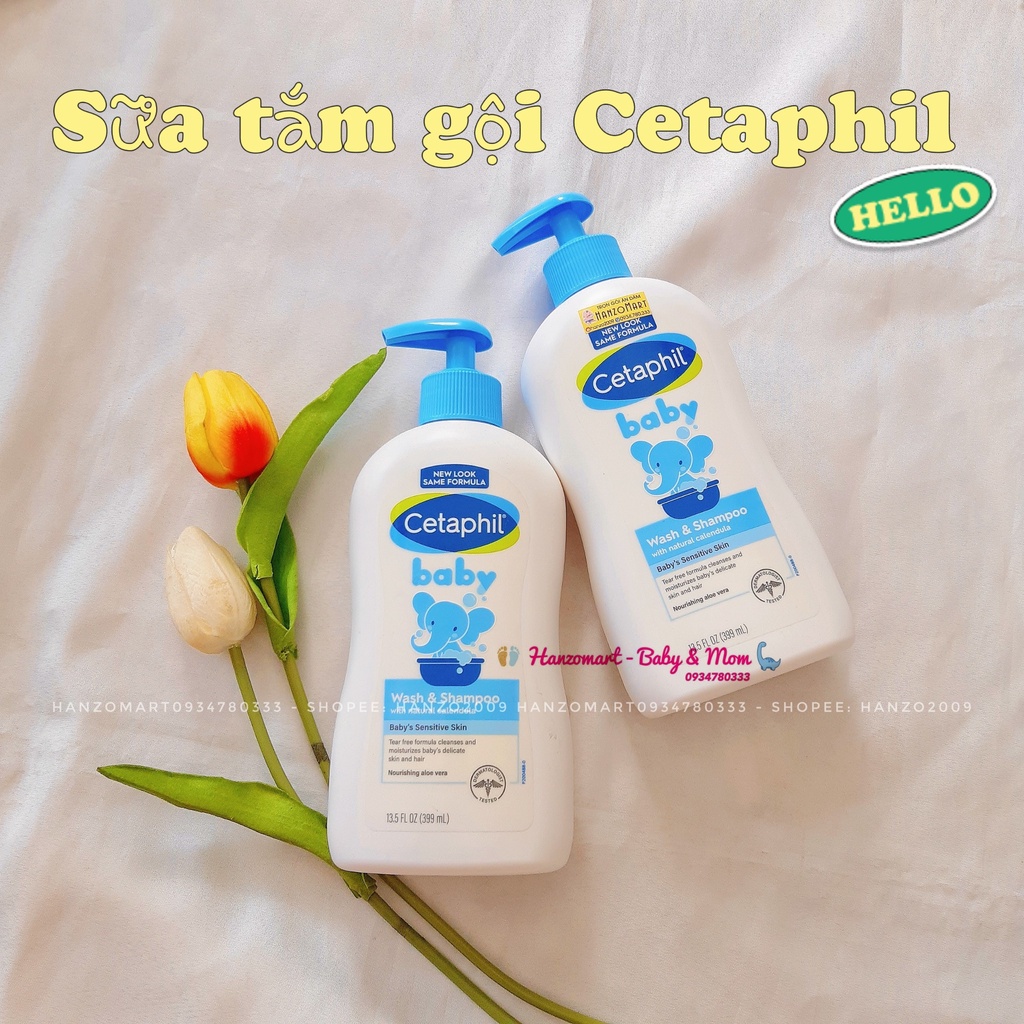 Sữa tắm gội dịu nhẹ cho bé Cetaphil Baby Gentle Wash &amp; Shampoo 399ml