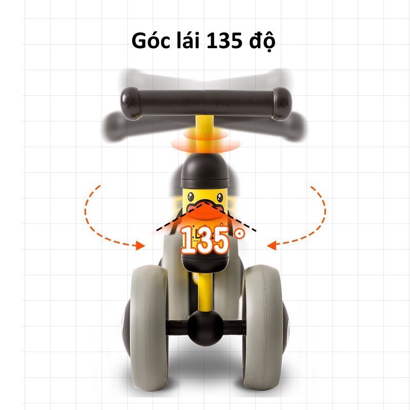 ✈️[Freeship] Xe chòi chân B.Duck yên da cho bé từ 1 đến 3 tuổi - Xe thăng bằng khung thép, bánh cao su an toàn cho trẻ