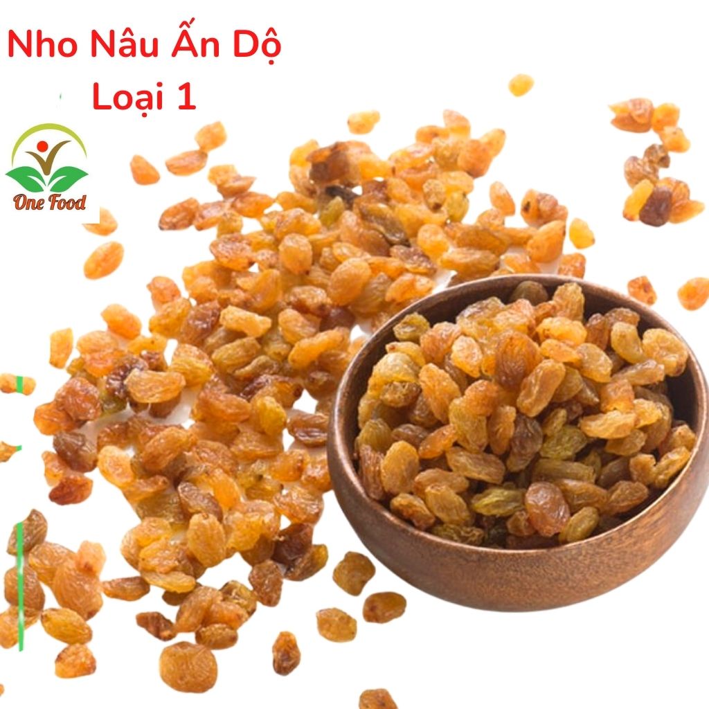 NHO KHÔ -  Nho Nâu Ấn Độ  Loại 1 Chuẩn Ngon Đặc Biệt, Trái Cây sấy, Đủ Loại, OneFood68