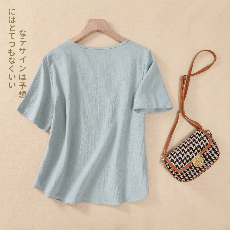 Áo nữ, áo kiểu hoa nhí kiểu dáng Hàn Quốc tay lỡ A55