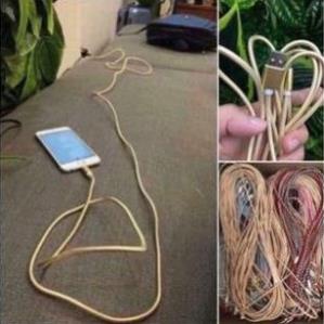 Dây Sạc IPhone, Cáp Sạc IPhone SamSung Dài 3M Bọc Dù Siêu Bền, Sạc Nhanh Chống Gãy Đứt
