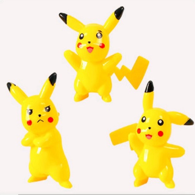 Set 6 Phụ Kiện Trang Trí Bánh Kem Hình Pikachu Dễ Thương Xinh Xắn