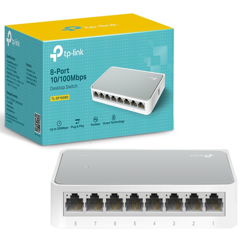 TPLink TL-SF1008D - Bộ Chia Tín Hiệu Để Bàn 8 cổng 10/100Mbps