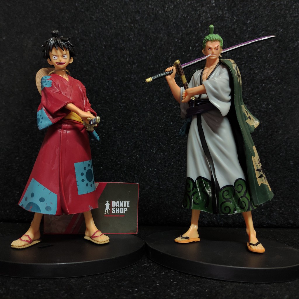 Mô hình Figure One Piece Luffy - Zoro DXF Wano FullBox