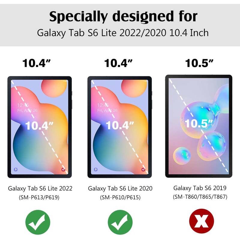 Bao Da Máy Tính Bảng Nắp Lật Nam Châm Siêu Mỏng Cho Samsung Galaxy Tab S6 Lite 10.4 inch 2022 2020  Ốp