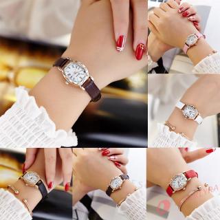 Đồng Hồ Quartz Nữ Dây Da Sang Trọng Phong Cách Retro