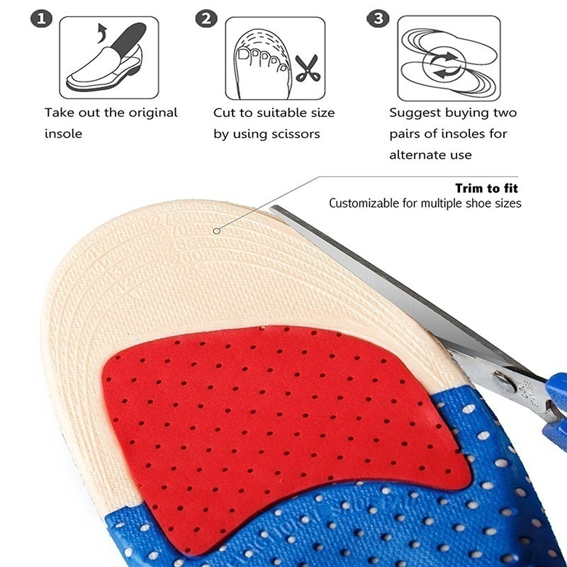 #Foot Care# Men&Women Gel Orthotic Sport Running Insoles Insert Shoe Pad Arch Support Cushion Foot Protecter