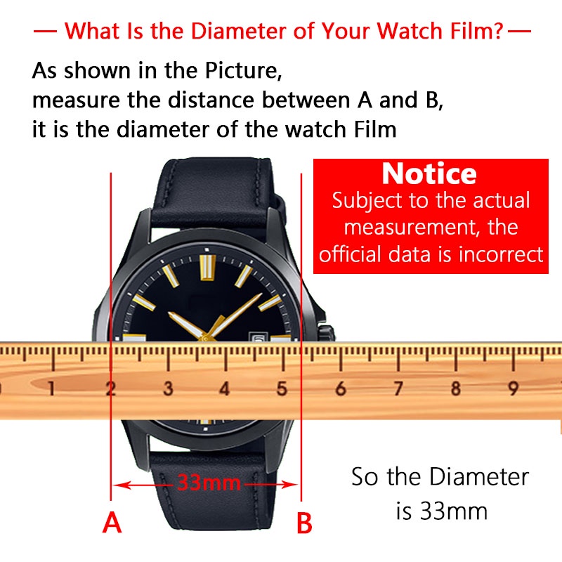 Set 2 kính cường lực bảo vệ màn hình đồng hồ 35mm 36mm 42mm 24-44mm