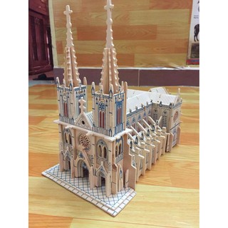 Đồ chơi lắp ráp gỗ 3D Mô hình Nhà Thờ Đức Bà