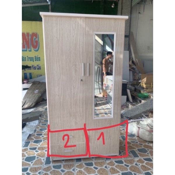 tủ nhựa đài loan cao cấp lõi gỗ 1m8-84-45cm có gương