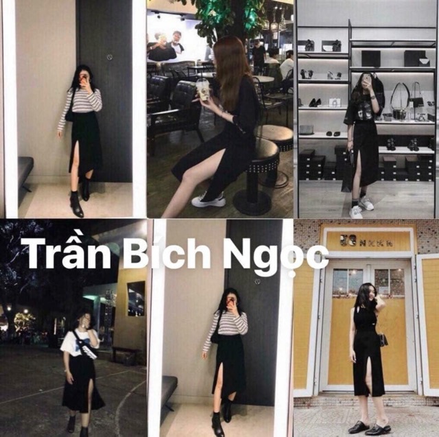 CHÂN VÁY SUÔNG CHỮ A CHÂN VÁY XẺ TÀ ( kèm ảnh thật )