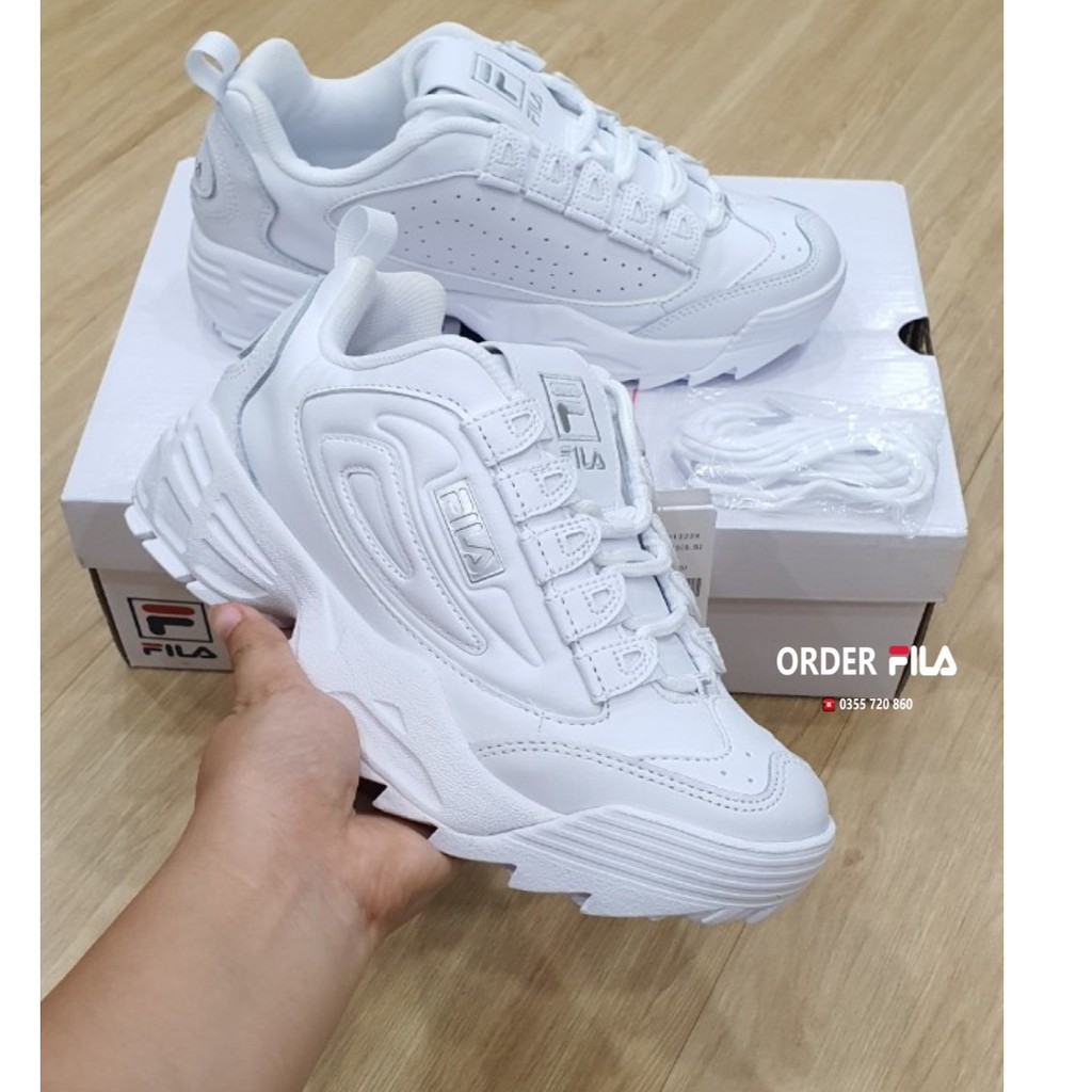 Giày Sneaker Thể Thao Nam Nữ FILA DISRUPTOR III WHITE Chính Hãng 100%