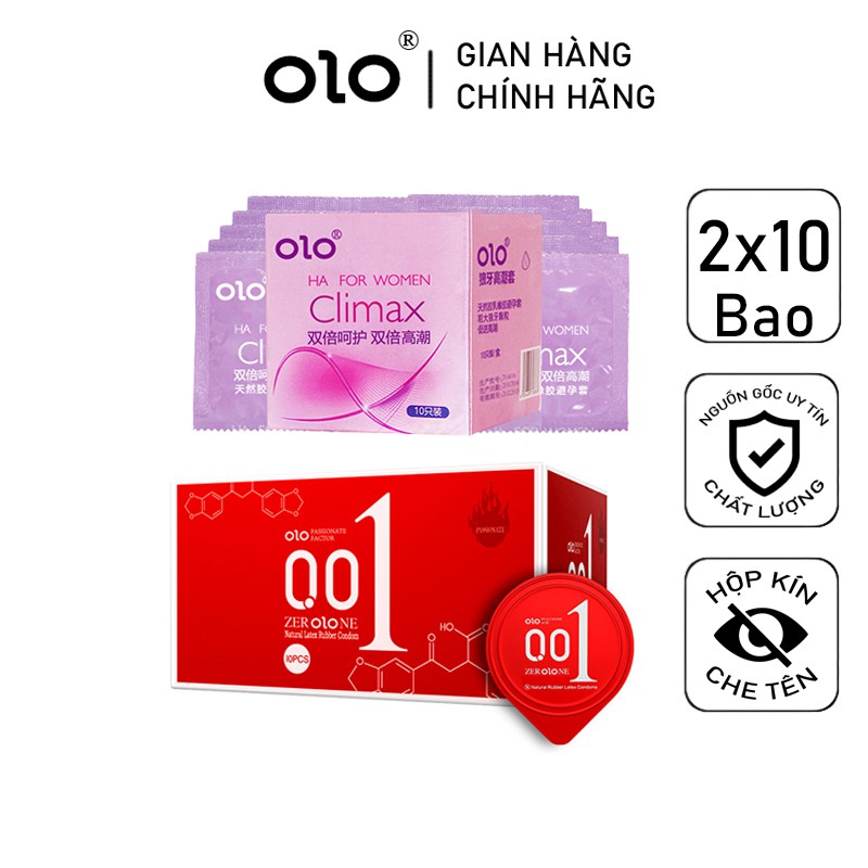 BCS Combo Bao Cao Su Siêu Mỏng Giữ Nhiệt và Bao Cao Su Gai Bi Climax 2 hộp bcs