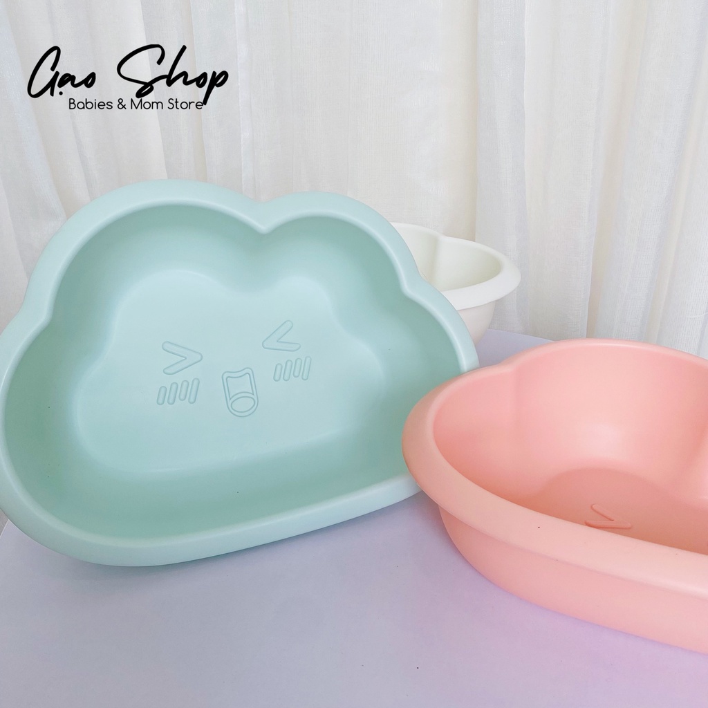 Chậu rửa mặt hình mây chất liệu nhựa an toàn cho bé