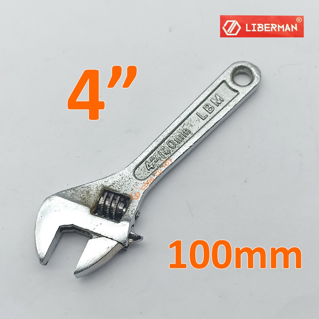 Mỏ lết trắng 4 inch 100mm LBM độ mở 10mm