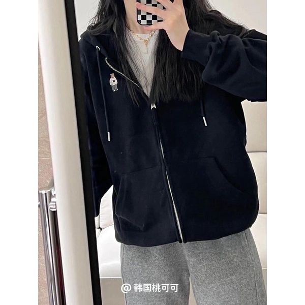 ÁO KHOÁC NỈ HODDIE 4 MÀU THÊU GẤU