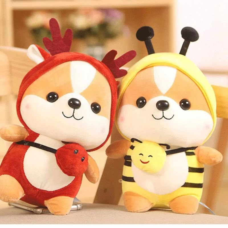 ❌ Chó Shiba nhồi bông 22cm - thú nhồi bông đồ chơi quà tặng bé