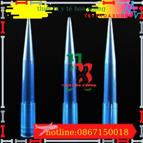 [ Combo 50 Túi ] Đầu Côn Xanh Thường ( Không Khía) 1000ul Dùng Cho Gilson Pipette Túi 500 Cái