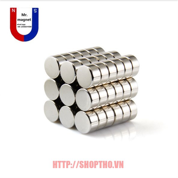 Nam châm trắng tròn D10*5mm