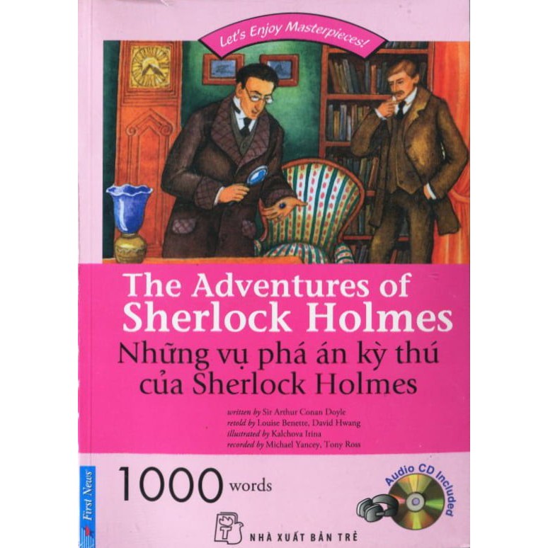 Sách-Let's Enjoy Masterpieces - The Adventures Of Sherlock Holmes - Những Vụ Phá Án Kỳ Thú Của Sherlock Holmes + CD