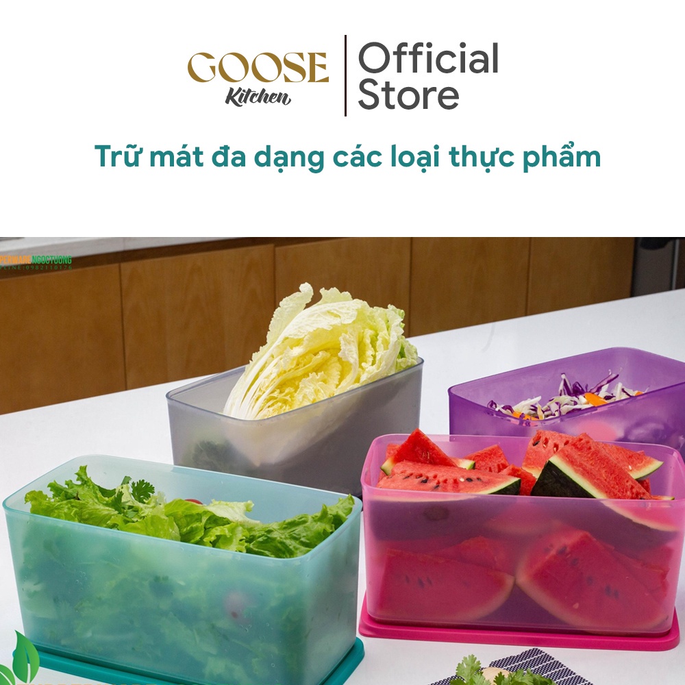 Lẻ 1 hộp mát 3.1L Tupperware Funtastic - Hộp mát dung tích lớn kín mùi tủ lạnh - Goose Kitchen