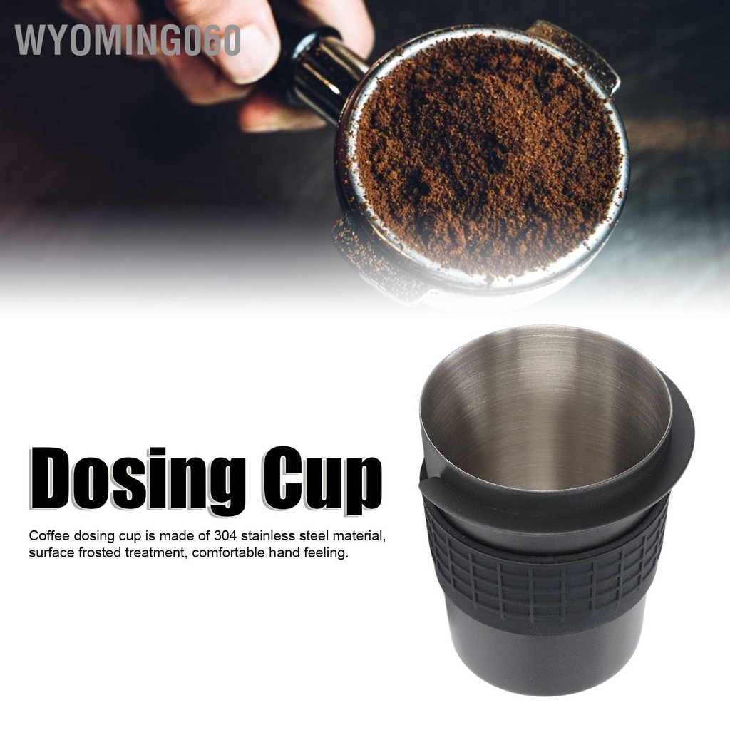 Cốc Pha Cà Phê Bằng Thép Không Gỉ 58mm Kèm Vòng Silicone