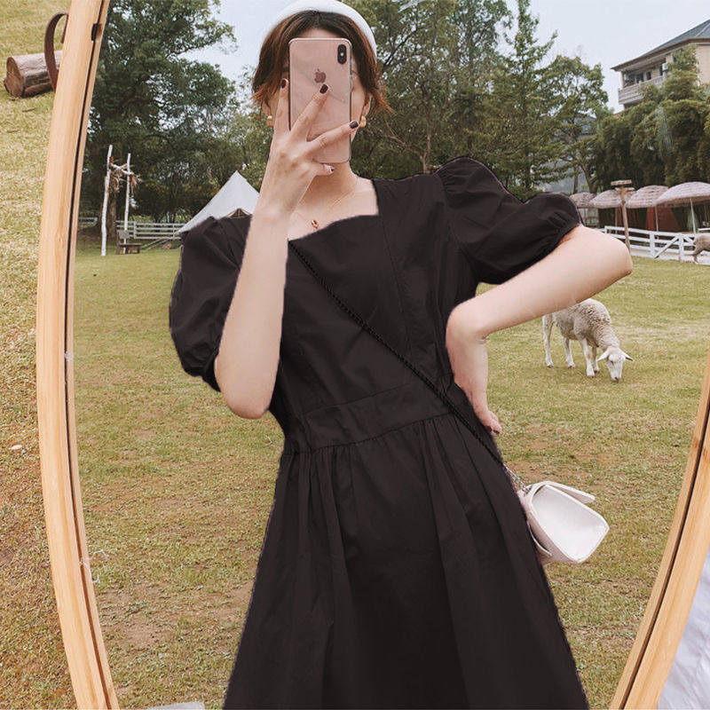 Đầm dài tay phồng thời trang pháp xinh xắn dành cho nữ