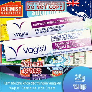🌻BILL ÚC🌻 Kem phụ khoa giảm ngứa vùng kín 🌻 Vagisil Feminine Itch Cream 25g 🌻 Chemist Warehouse 🌻