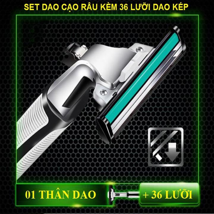 DAO CẠO RÂU 1 Bộ 30 Lưỡi Kép cực sắc