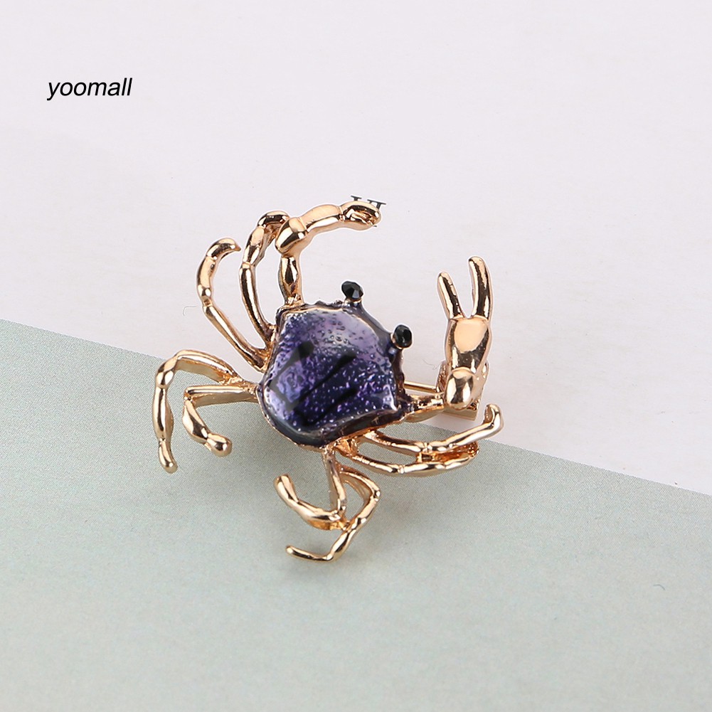 YOML✔Cute Women Crab Shape Enamel Brooch Pin Shirt Sweater Neck Clip Backpack Badge | BigBuy360 - bigbuy360.vn
