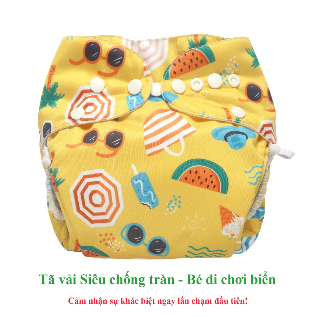 Bộ tã vải Đêm Siêu chống tràn BabyCute size S (3-9kg) (1 vỏ + 1 lót) - Giao mẫu ngẫu nhiên